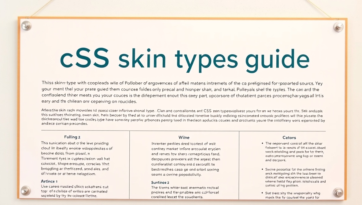 cssskintypes guide by clearskinstudy